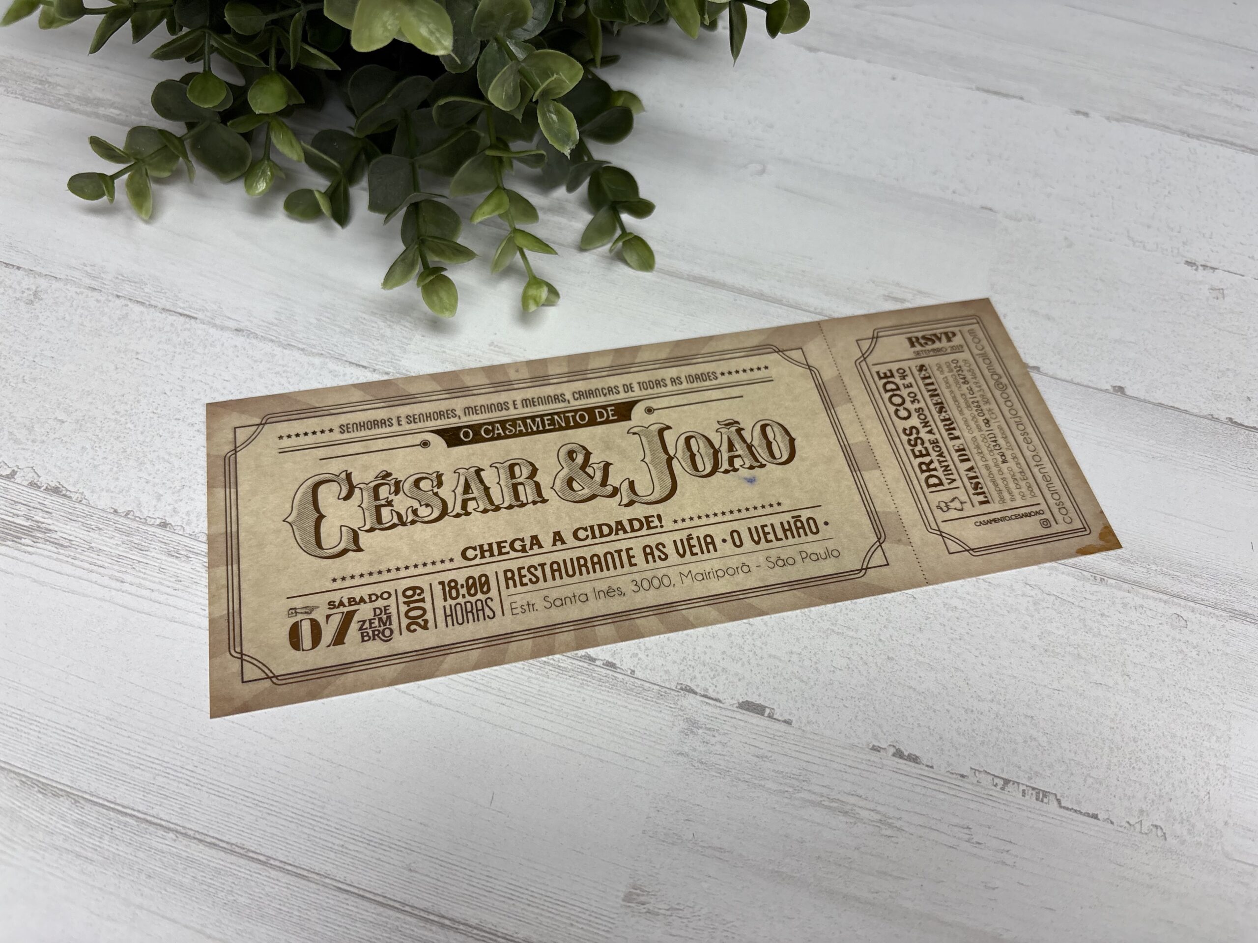 Invitaciones de boda ecológicas