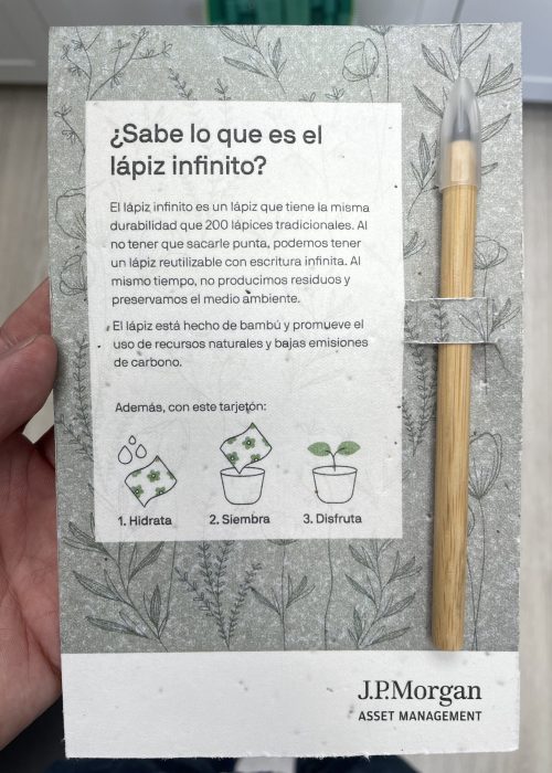 lapiz con papel plantable