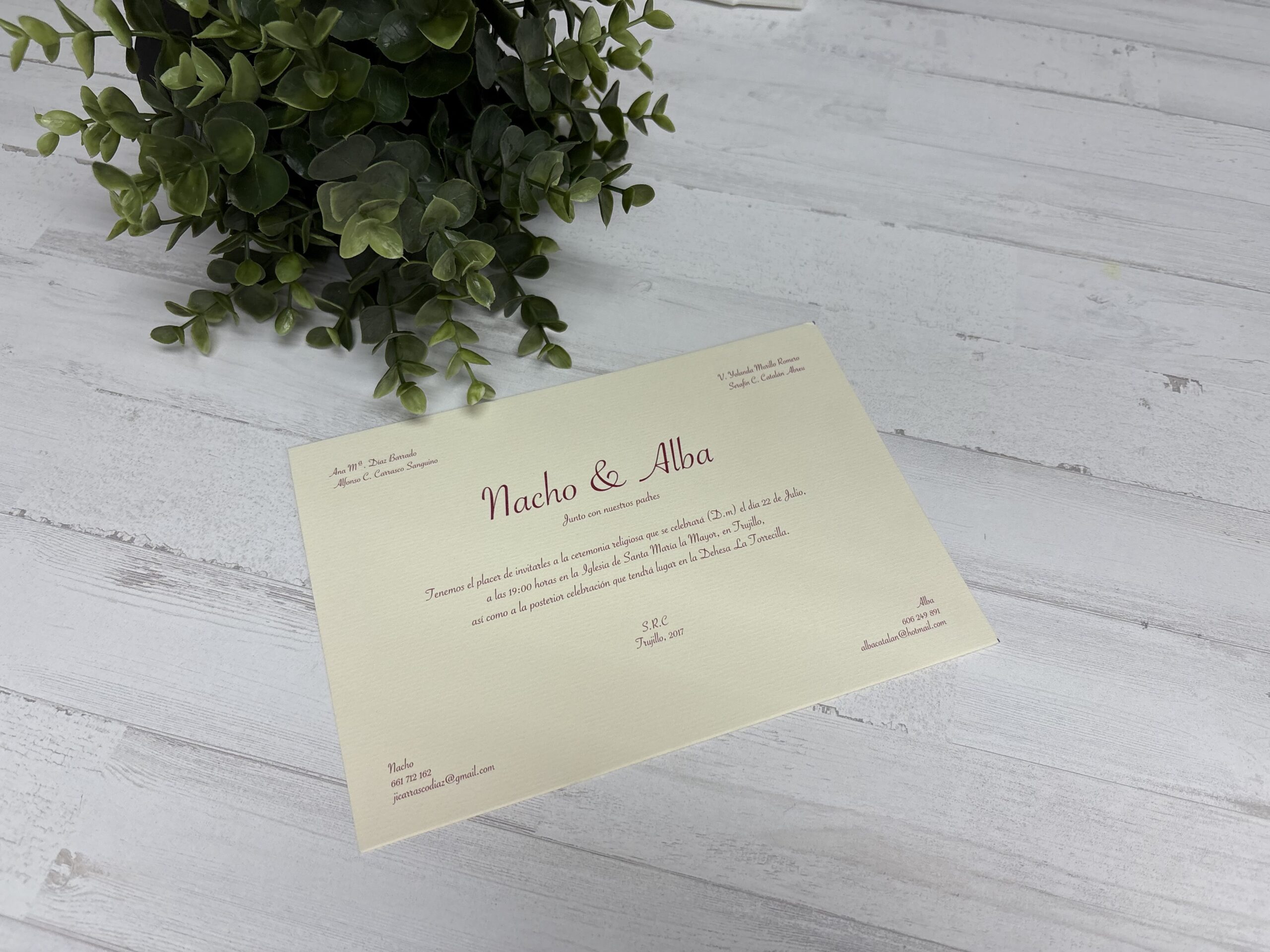 Invitaciones boda premium