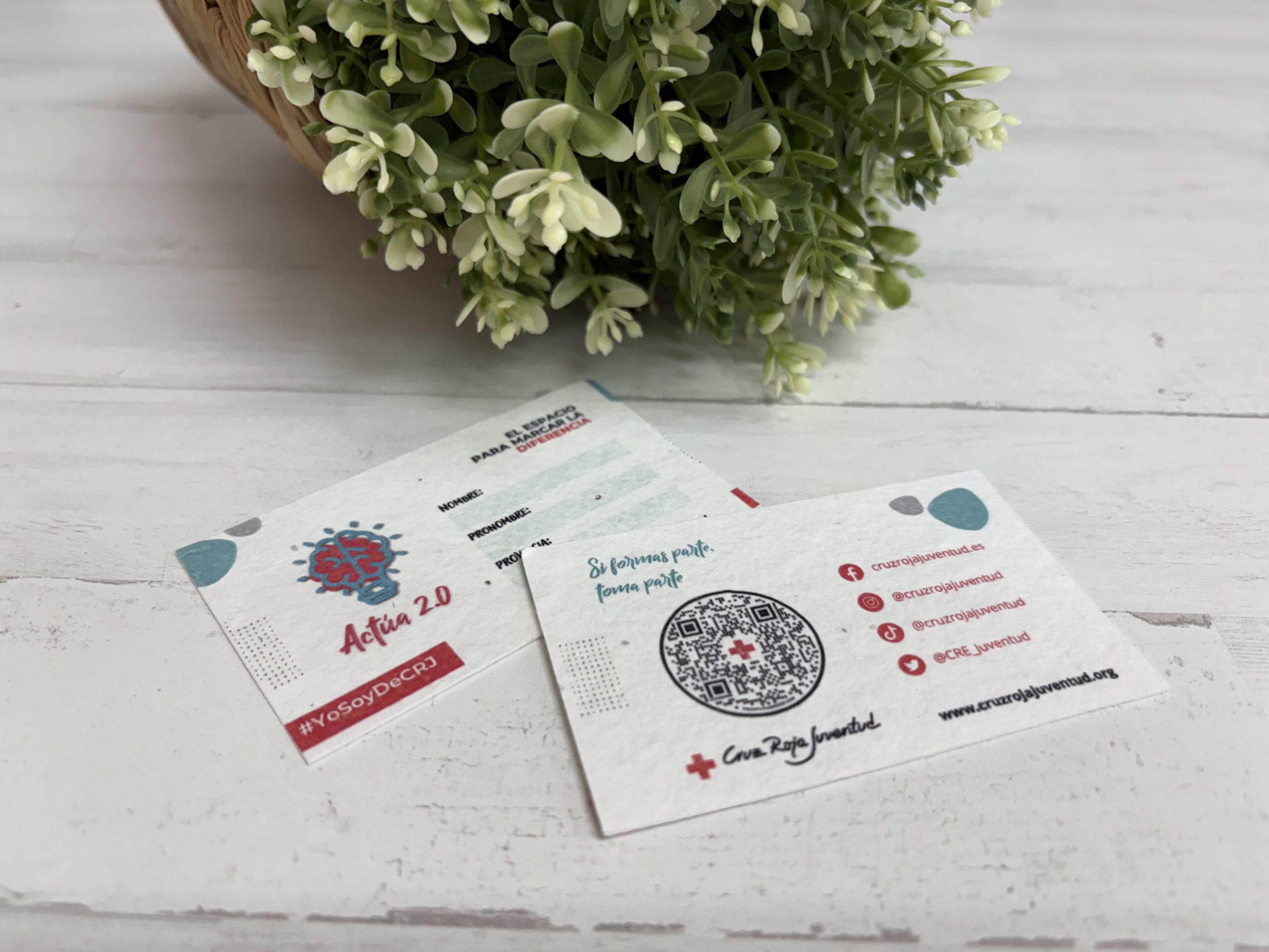 Tarjeta papel semillas